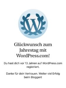 WordPress 13 Years anniversary